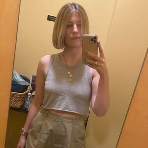 Brandy Melville Brown Cropped Tank
